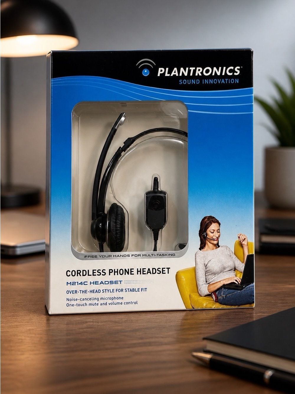 CORDLESS PHONE HEADSET PLANTRONICS M214C NEW IN BOX